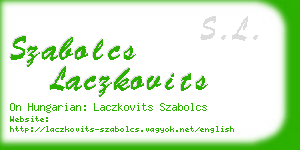 szabolcs laczkovits business card
